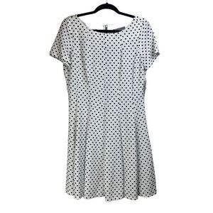 Danny and Nicole Polka-dot Fit and Flare Dress Size 14P New
